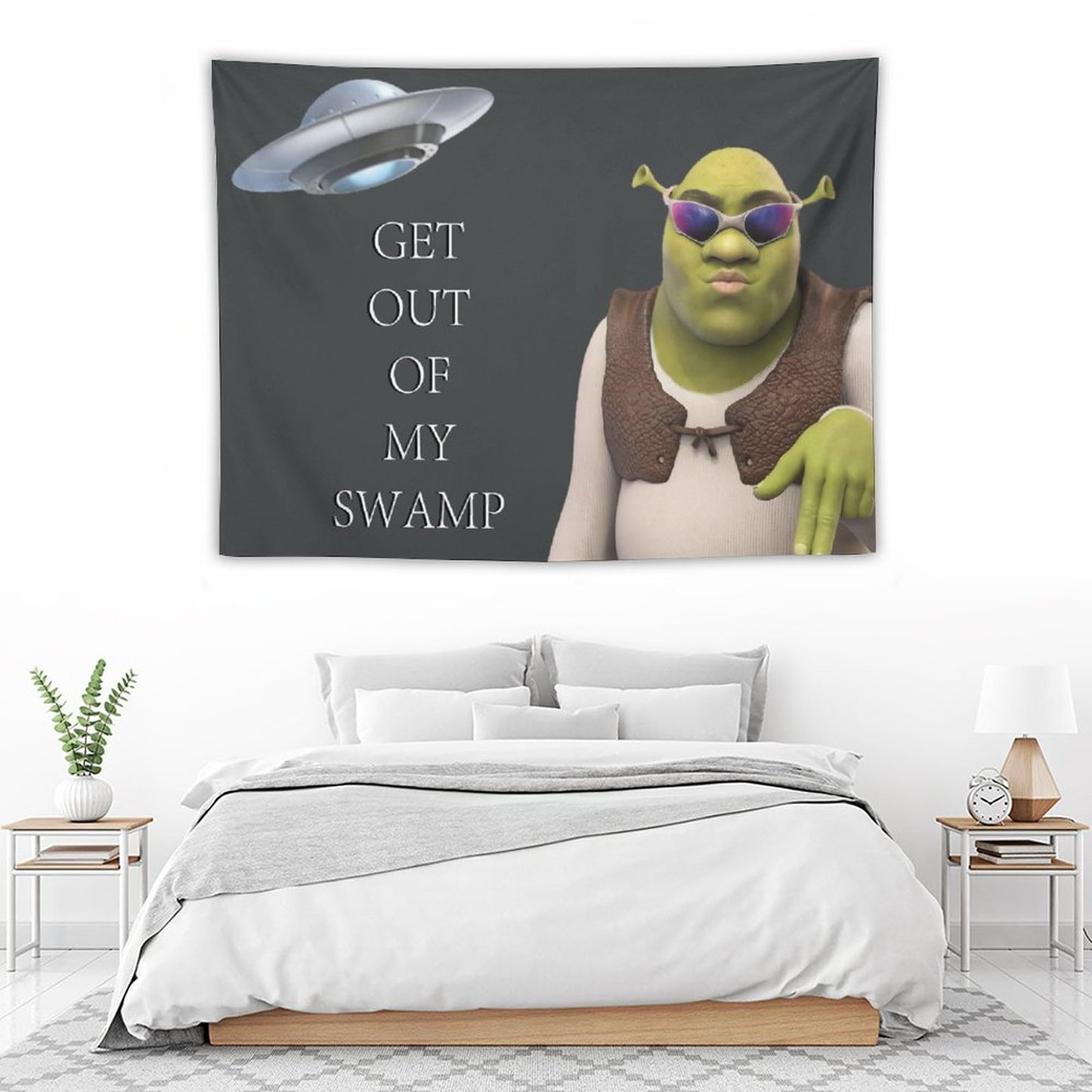 Shrek Get Out of My Swamp UFO Tapestry
