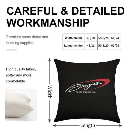 Baja Boats Logo Linen Throw Pillow Cover