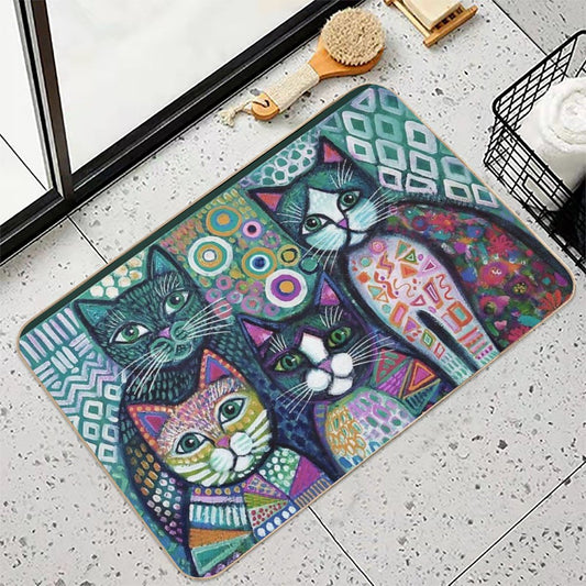 Quirky Cats Bath Mat