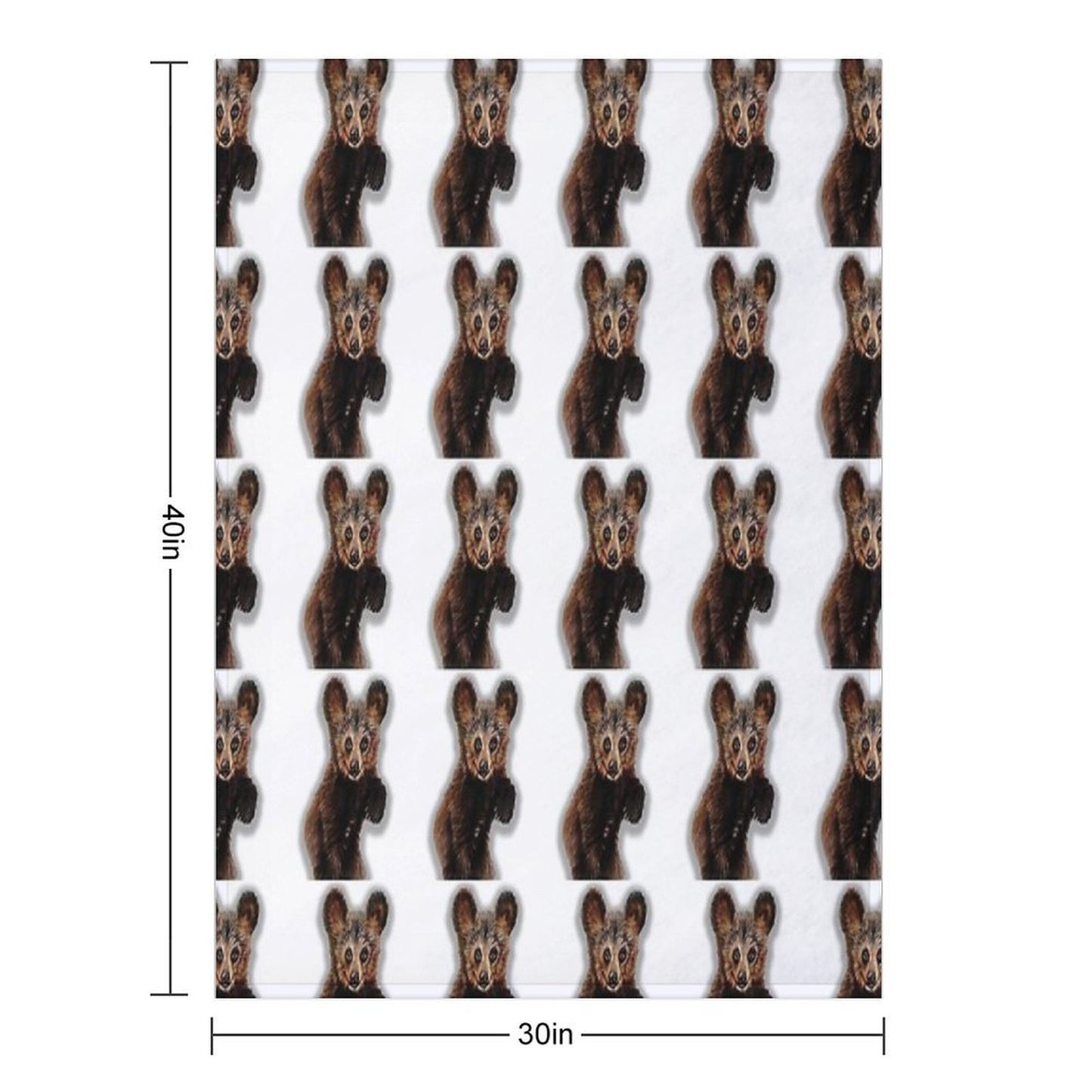 Cute Bear Drawing Throw Blanket