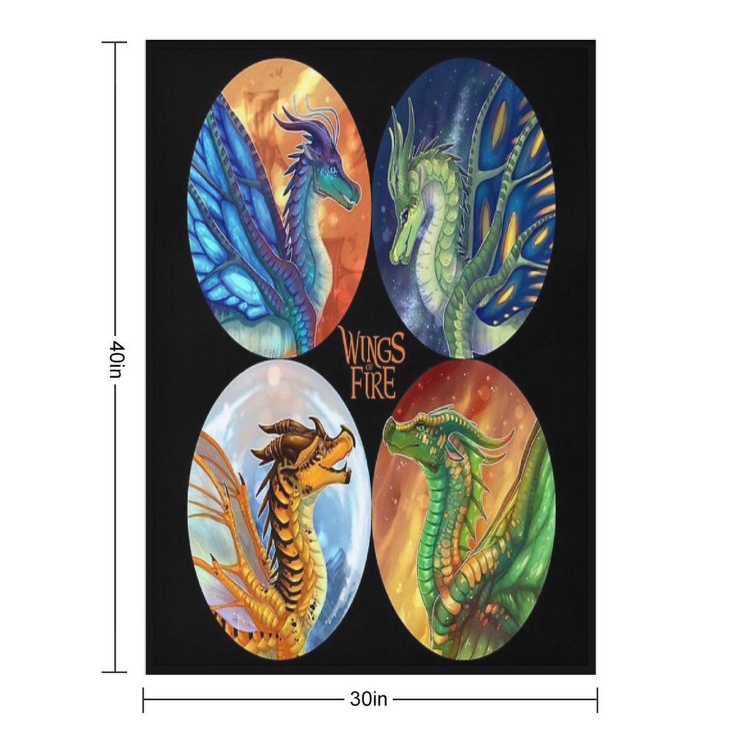 Wings of Fire - Heroes of The Lost Continent Throw Blanket