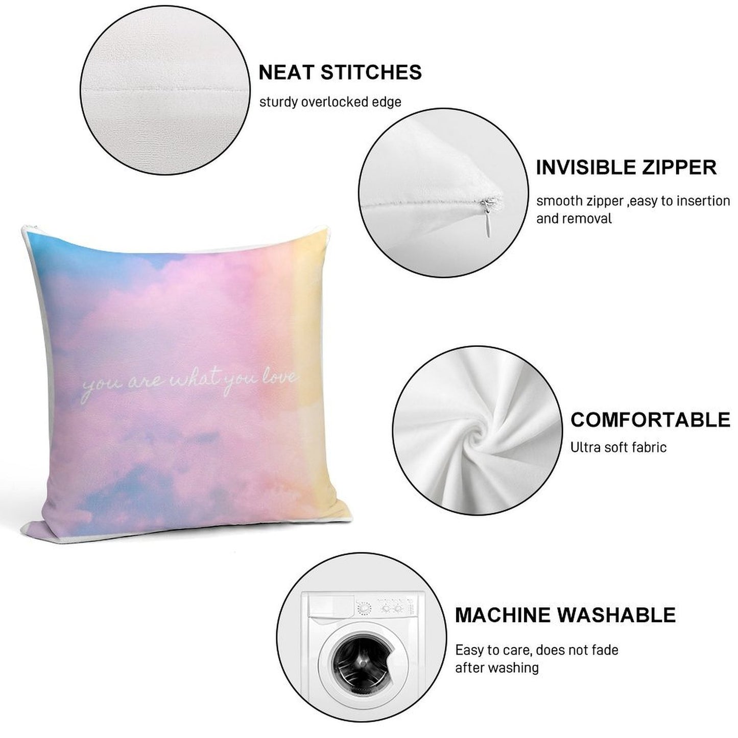 You Are What You Love Soft Warmth Comfort Throw Pillow