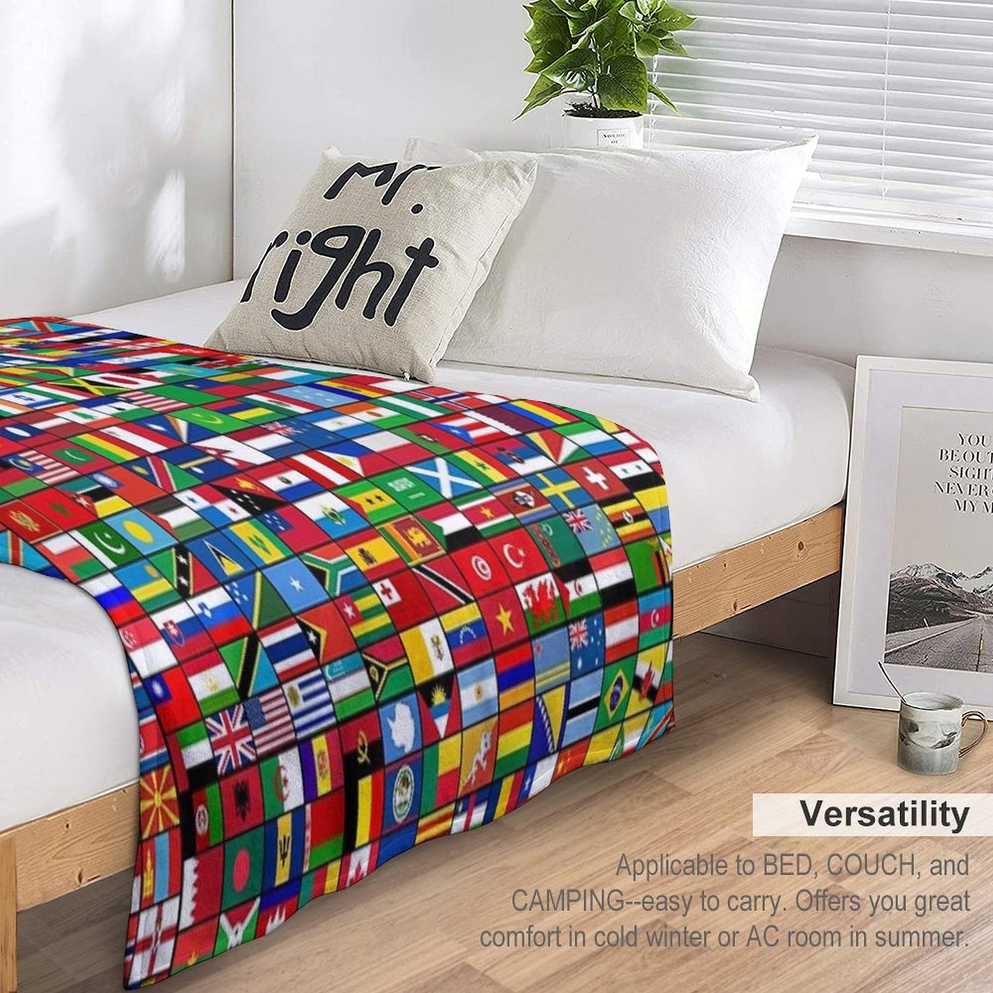 The World's Flags Throw Blanket