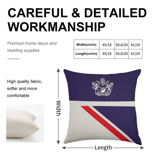 British Airways Landor Design Linen Throw Pillow Cover
