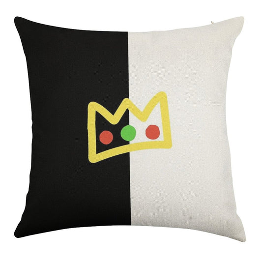 Ranboo Crown Half (long Version) Linen Throw Pillow Cover