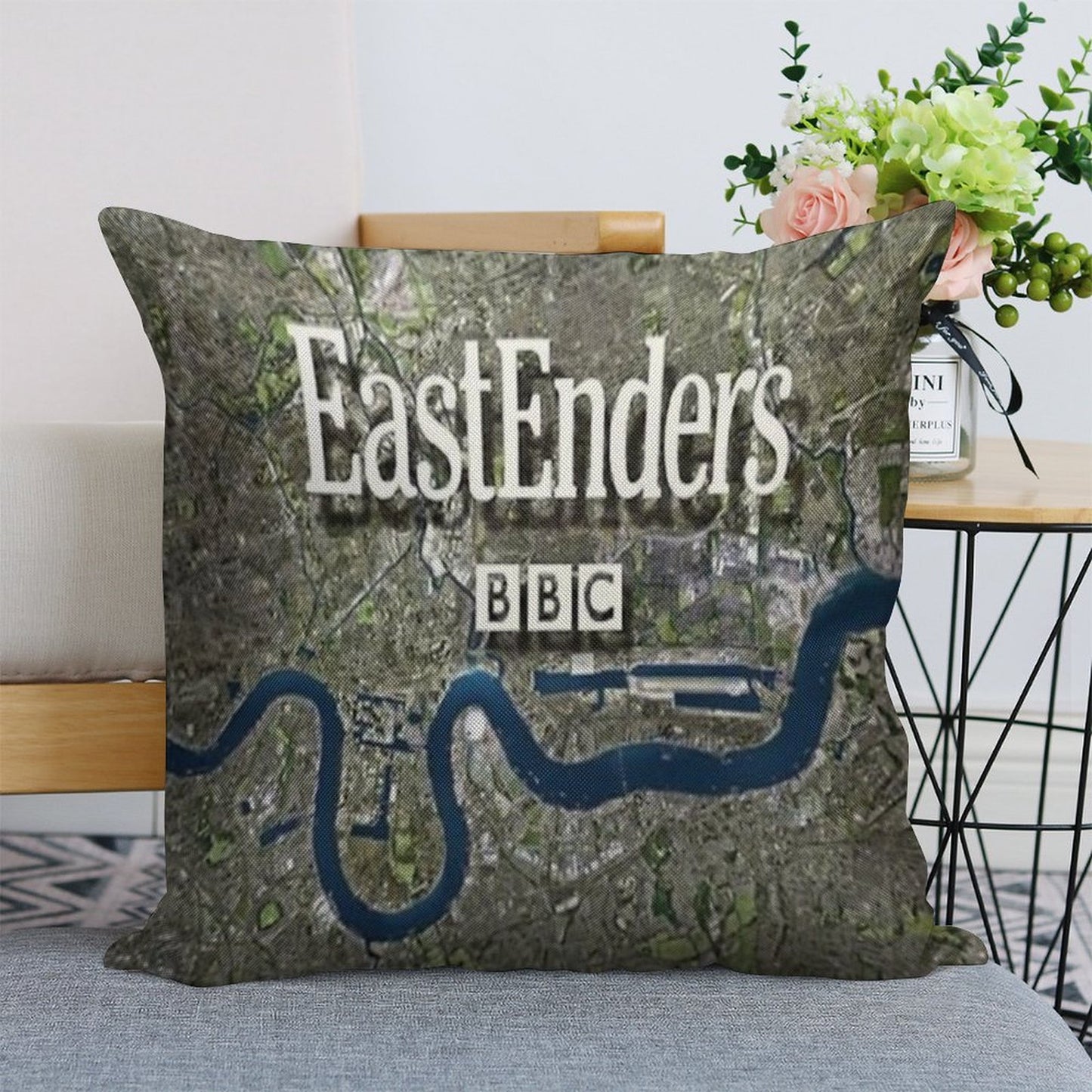 EastEnders Linen Throw Pillow Cover