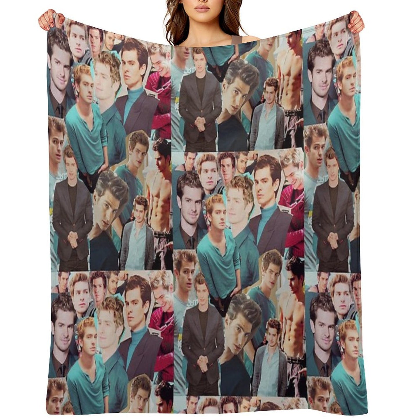 Andrew Garfield Collage Throw Blanket