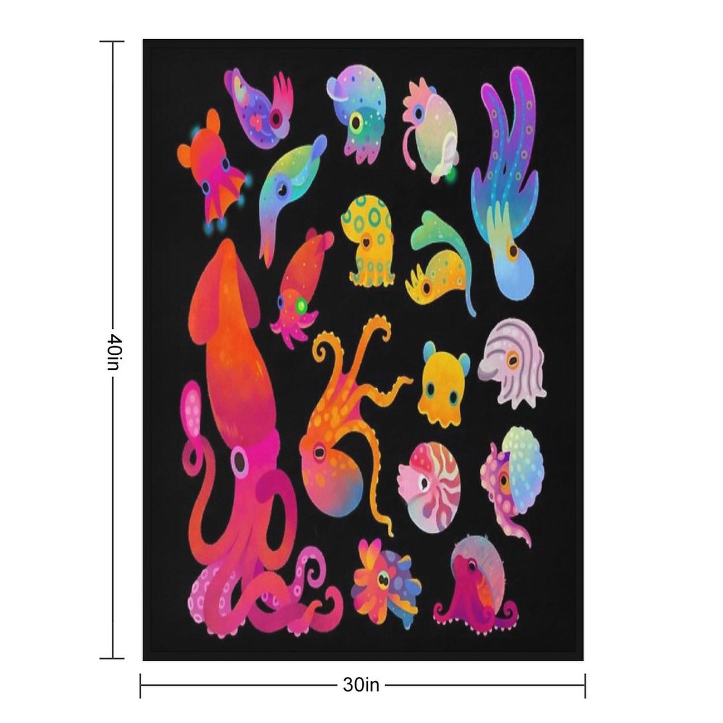 Cephalopod Throw Blanket