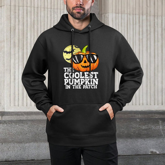 Boys Halloween Coolest Pumpkin In The Patch Toddler Kids Cotton-Polyester Blend Hoodie