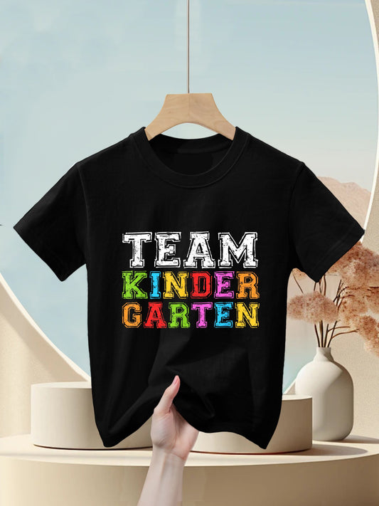 Team Kindergarten Boy Girl Teacher Graduation Kids T-Shirt