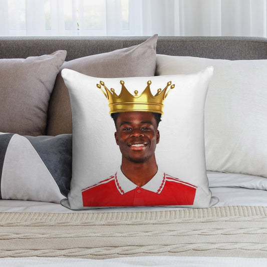 King Bukayo Saka Soft Anti-Pilling Throw Pillow