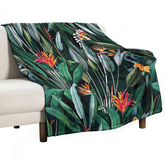 Midnight Garden V Throw Blanket