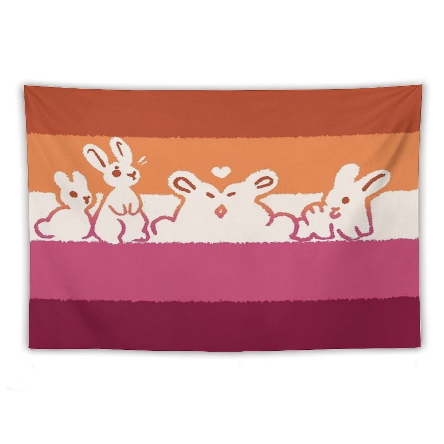 Lesbian Flag Bunnies Tapestry