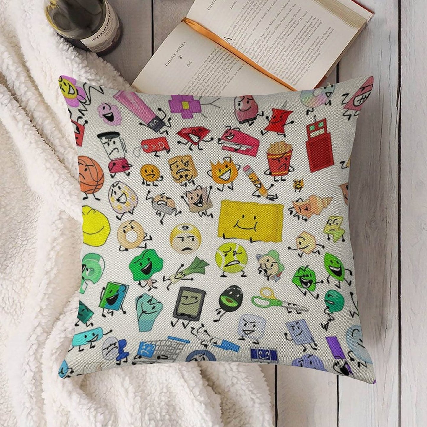 BFB And TPOT Full Cast Print Linen Throw Pillow Cover
