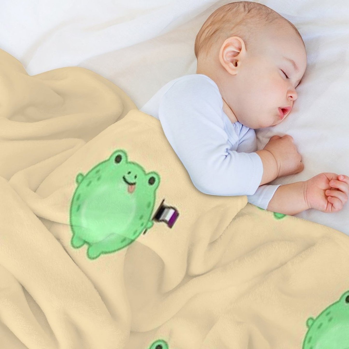 Asexual Pride Frog Throw Blanket