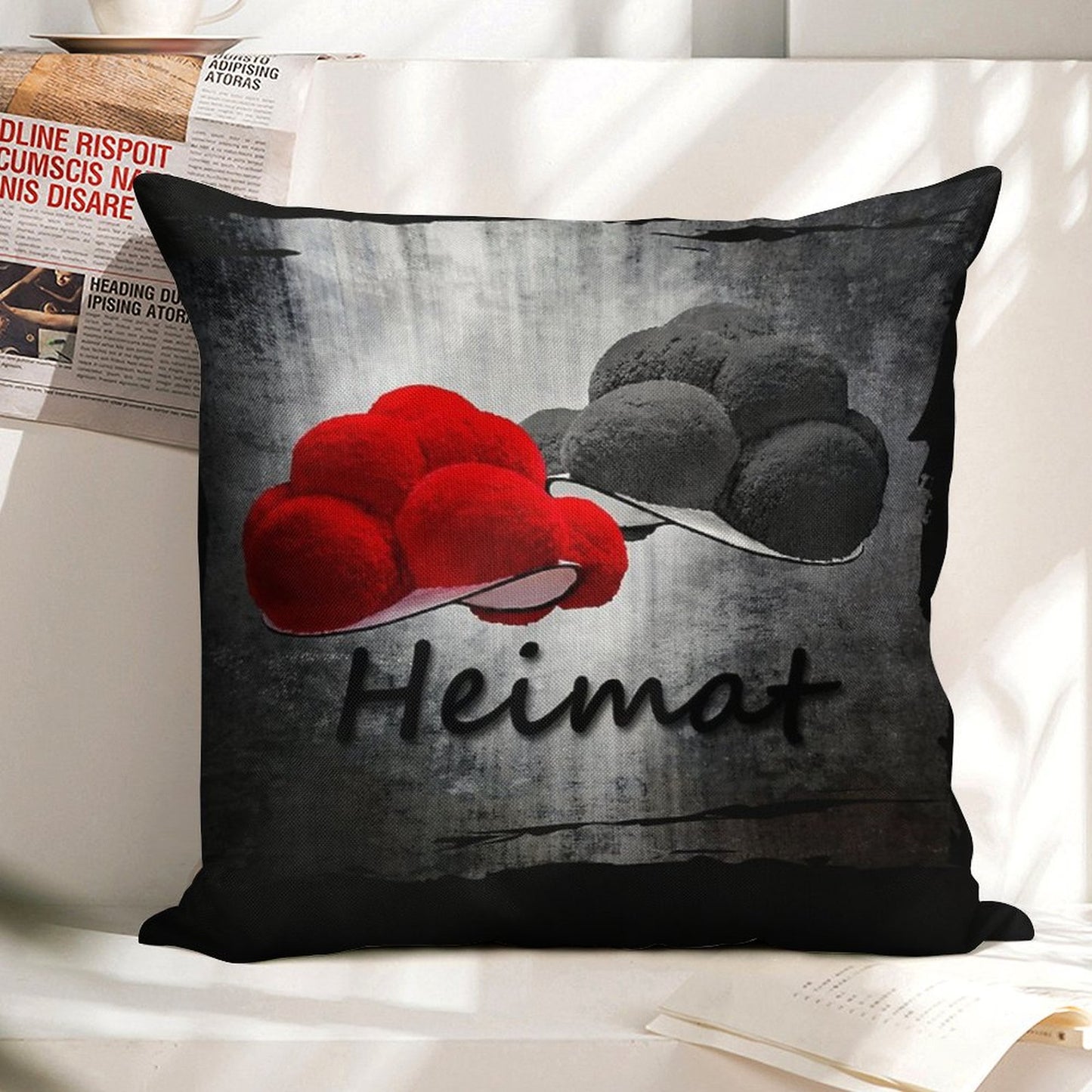 Black Forest Hats Heimat ART 1.0 Linen Throw Pillow Cover