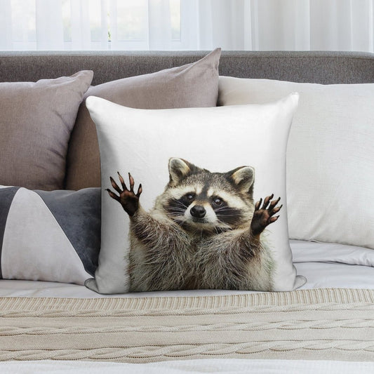 Racoon Soft Luxury Feel Throw Pillow