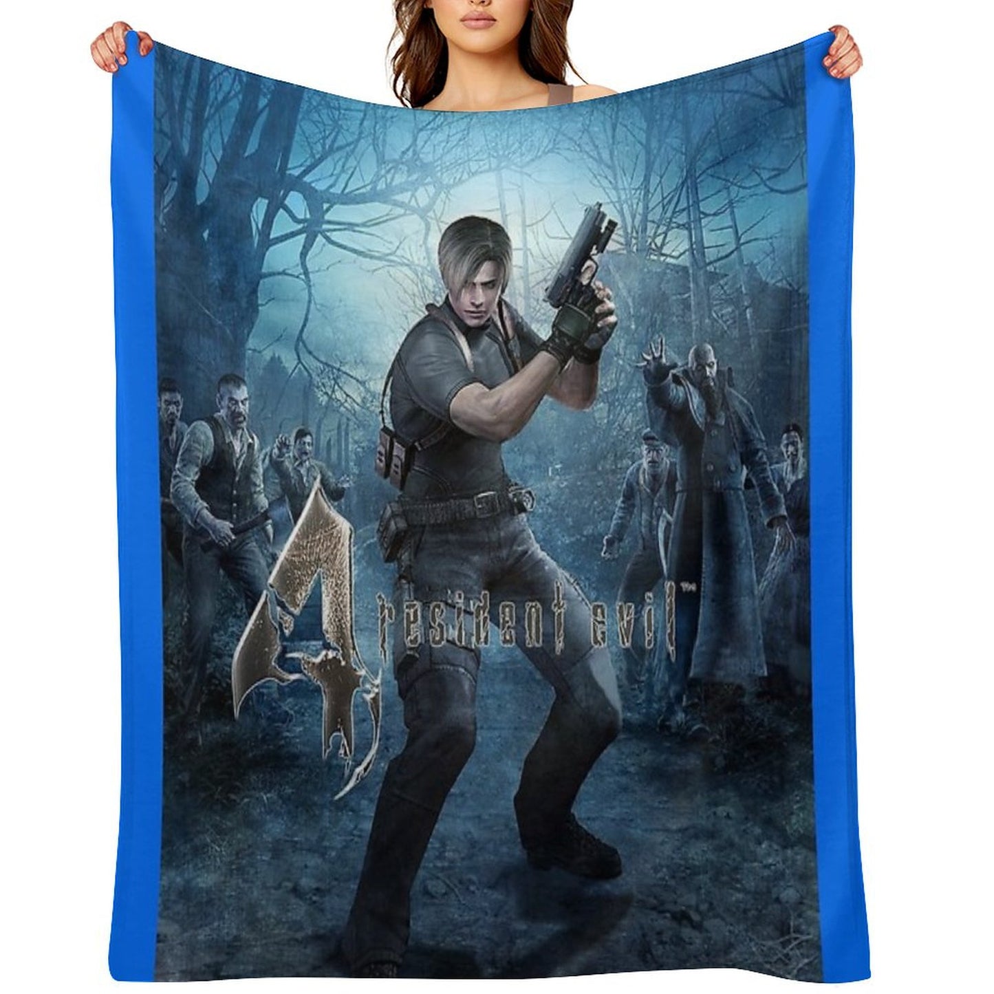 Resident Evil 4 Leon Throw Blanket