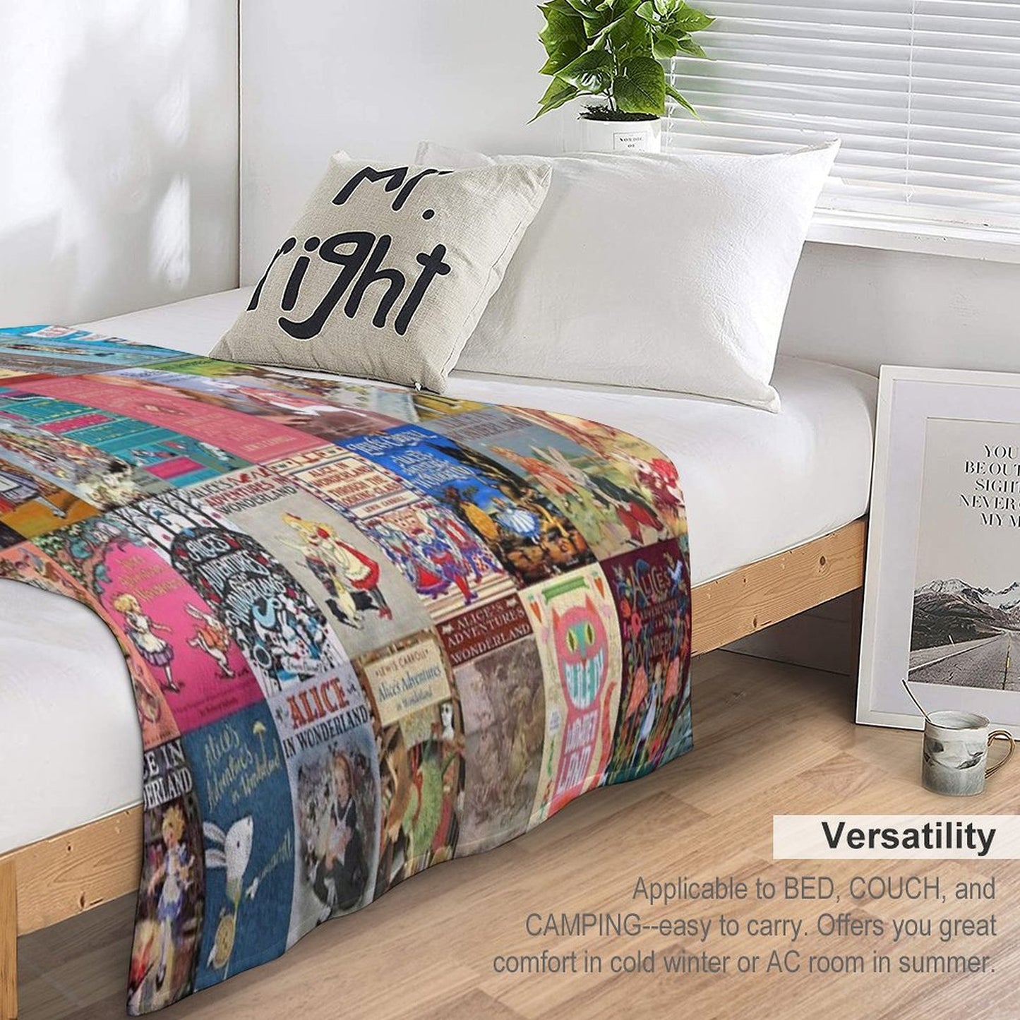 Alice in Wonderland Throw Blanket