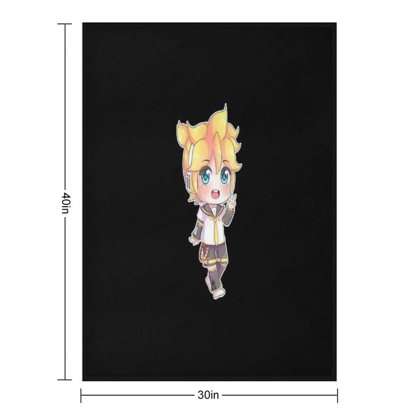 VOCALOID Kagamine Len Chibi Throw Blanket