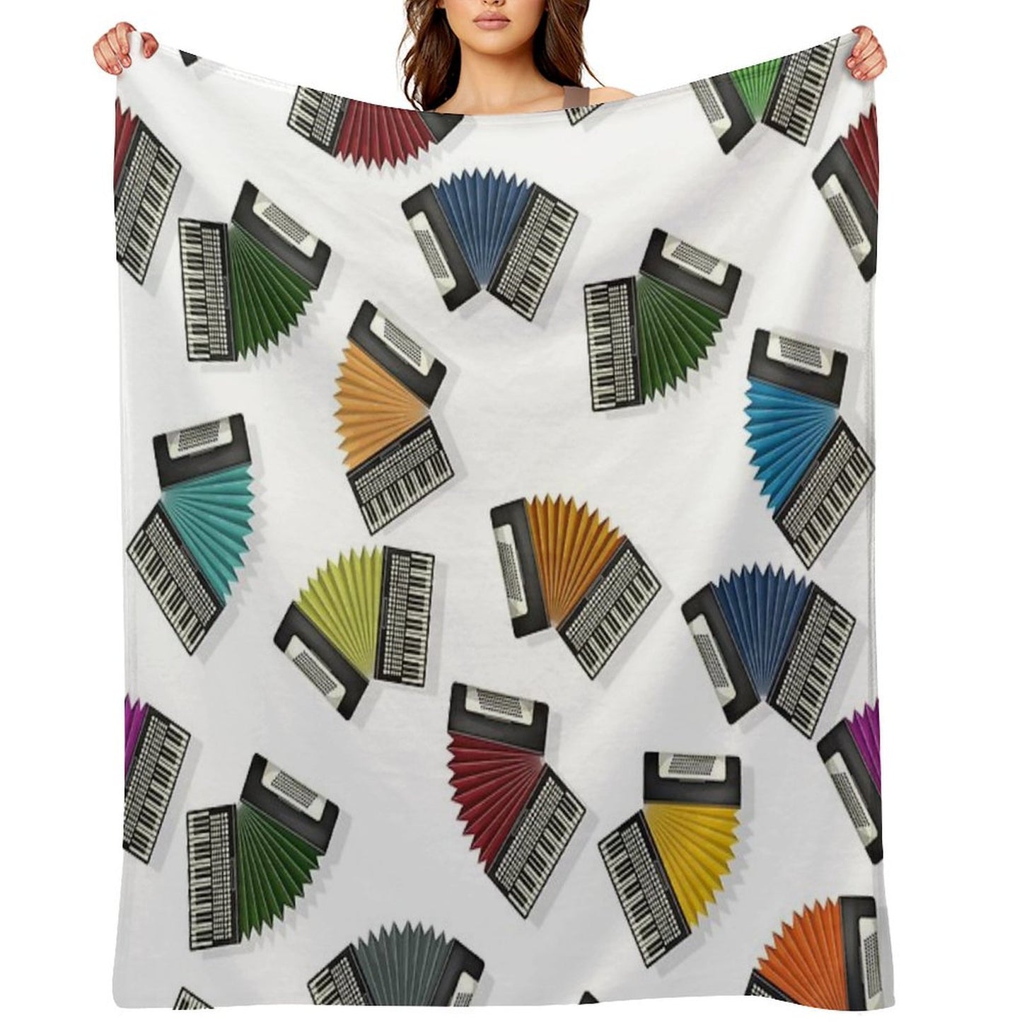 Accordions Throw Blanket
