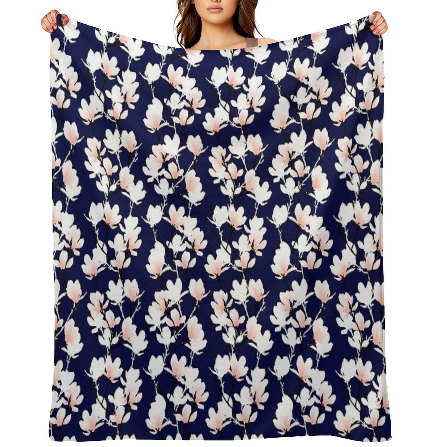Magnolia Midnight Throw Blanket