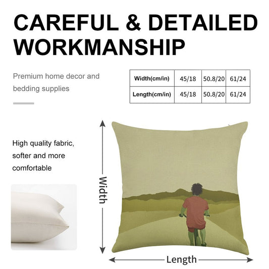 Siempre Adelante Linen Throw Pillow Cover