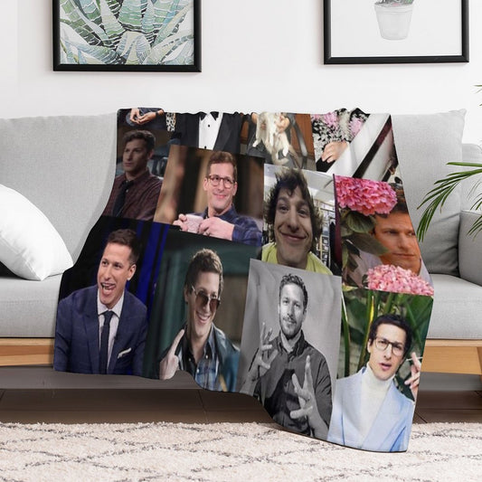 Andy Samberg (jake Peralta) Pic Collage Throw Blanket