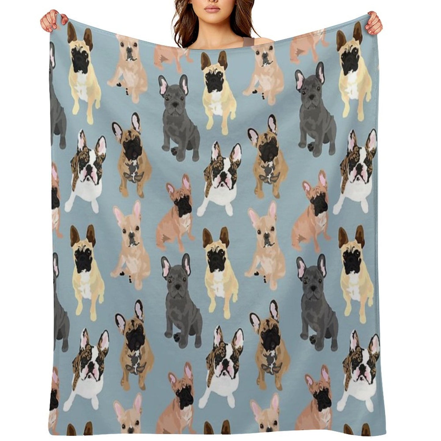 FRENCH BULLDOGS Throw Blanket