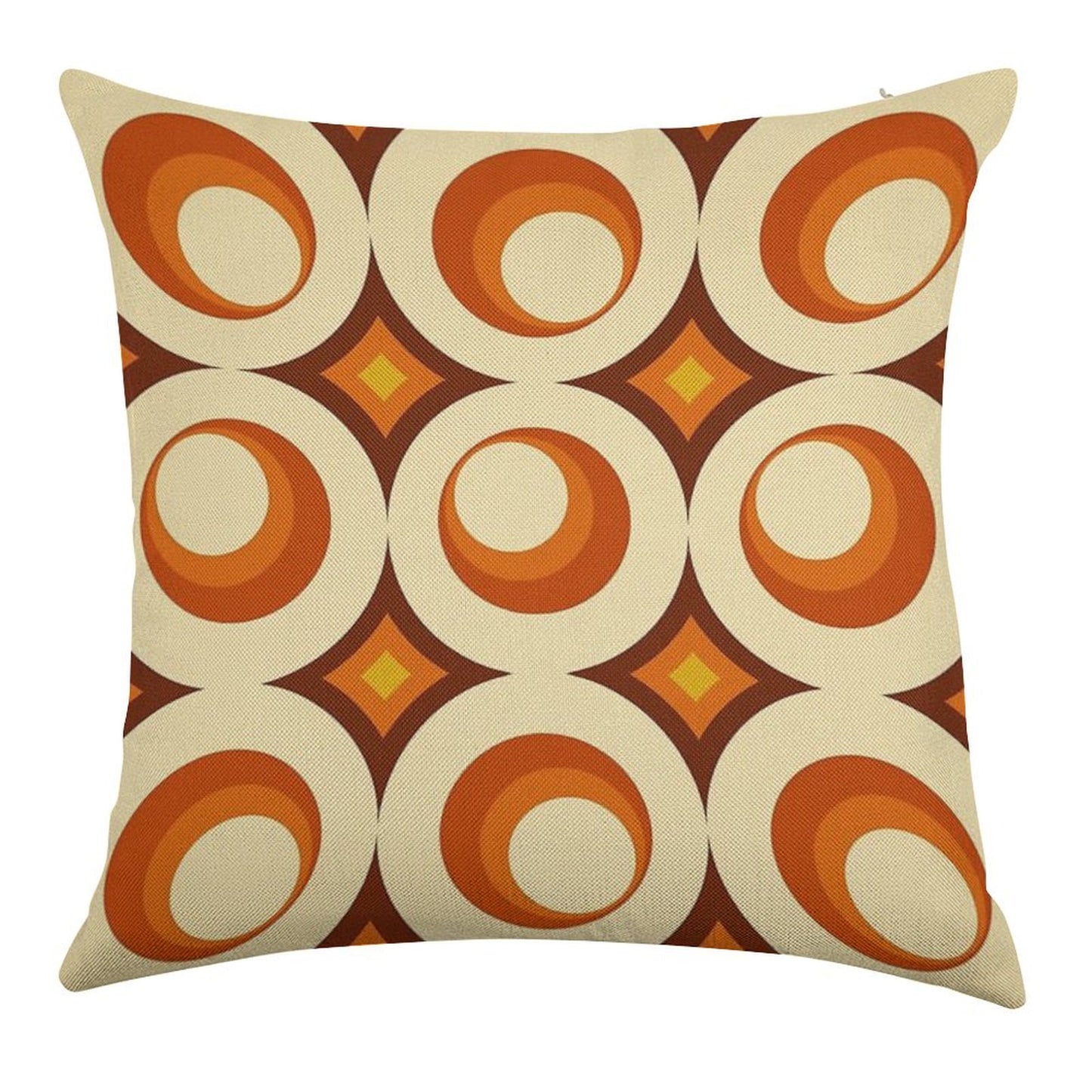 Mid-Century Modern 3 Crescent Linen Throw Pillow Cover