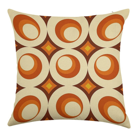 Mid-Century Modern 3 Crescent Linen Throw Pillow Cover