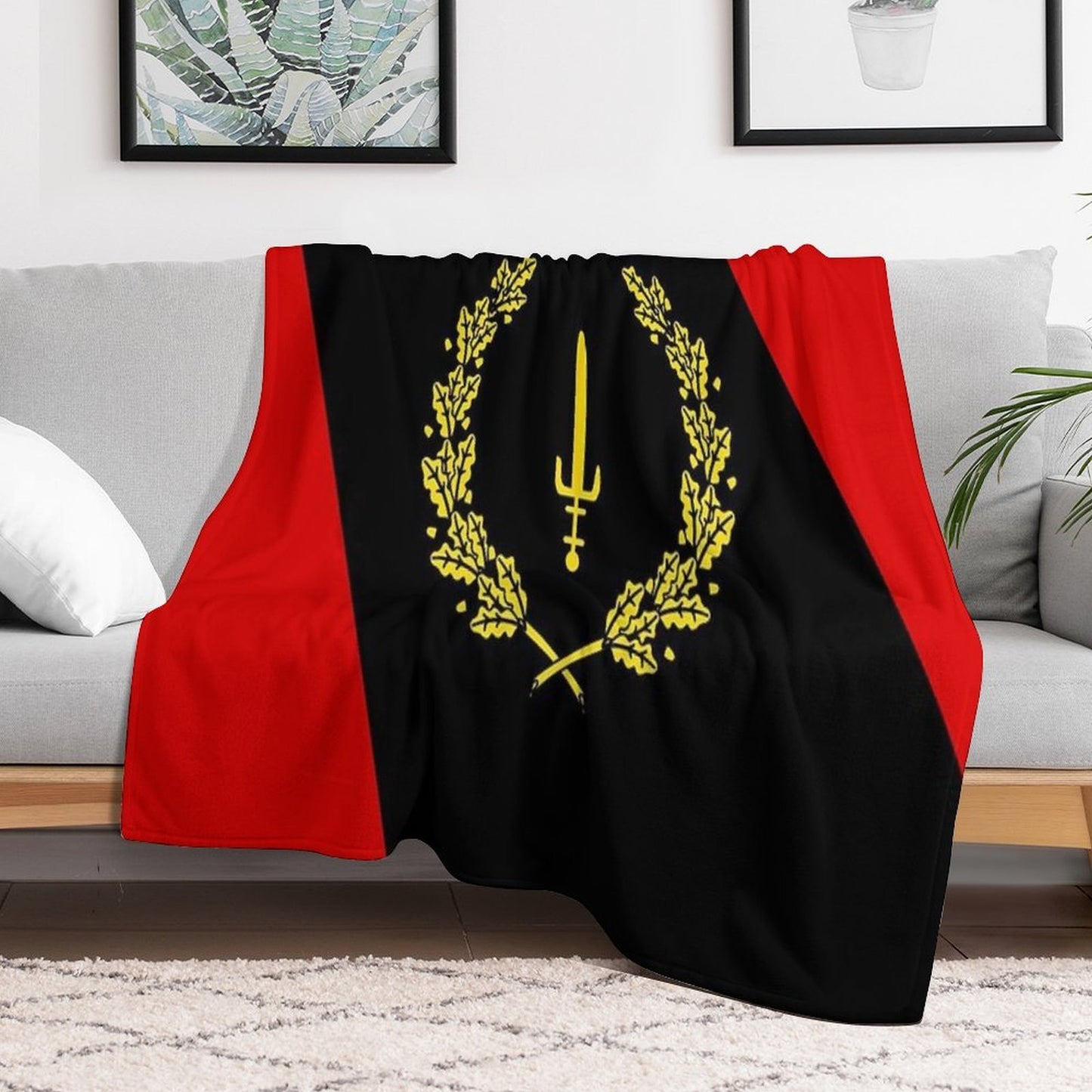 Black American Heritage Flag 1967 Throw Blanket