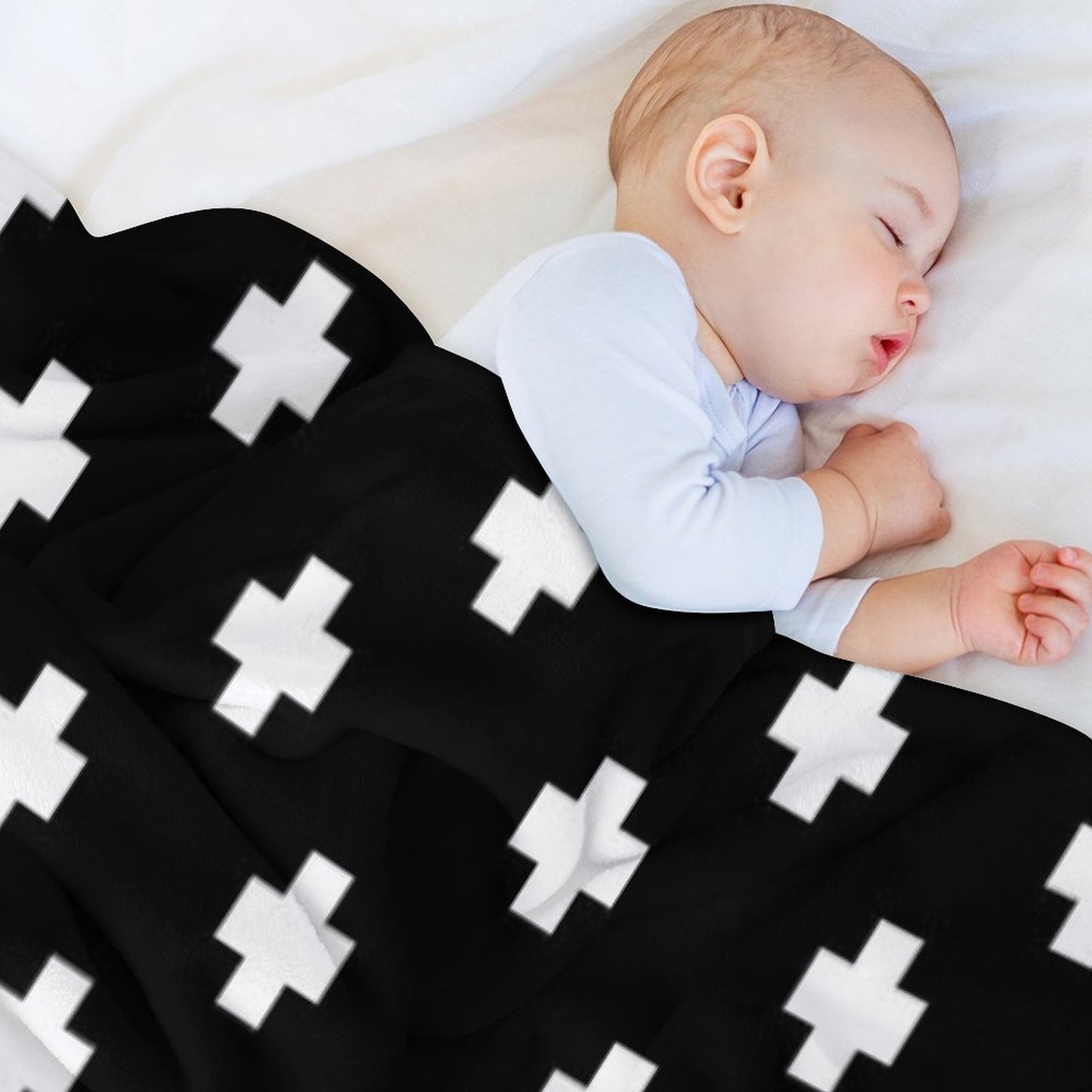 Swiss Cross Pattern Throw Blanket