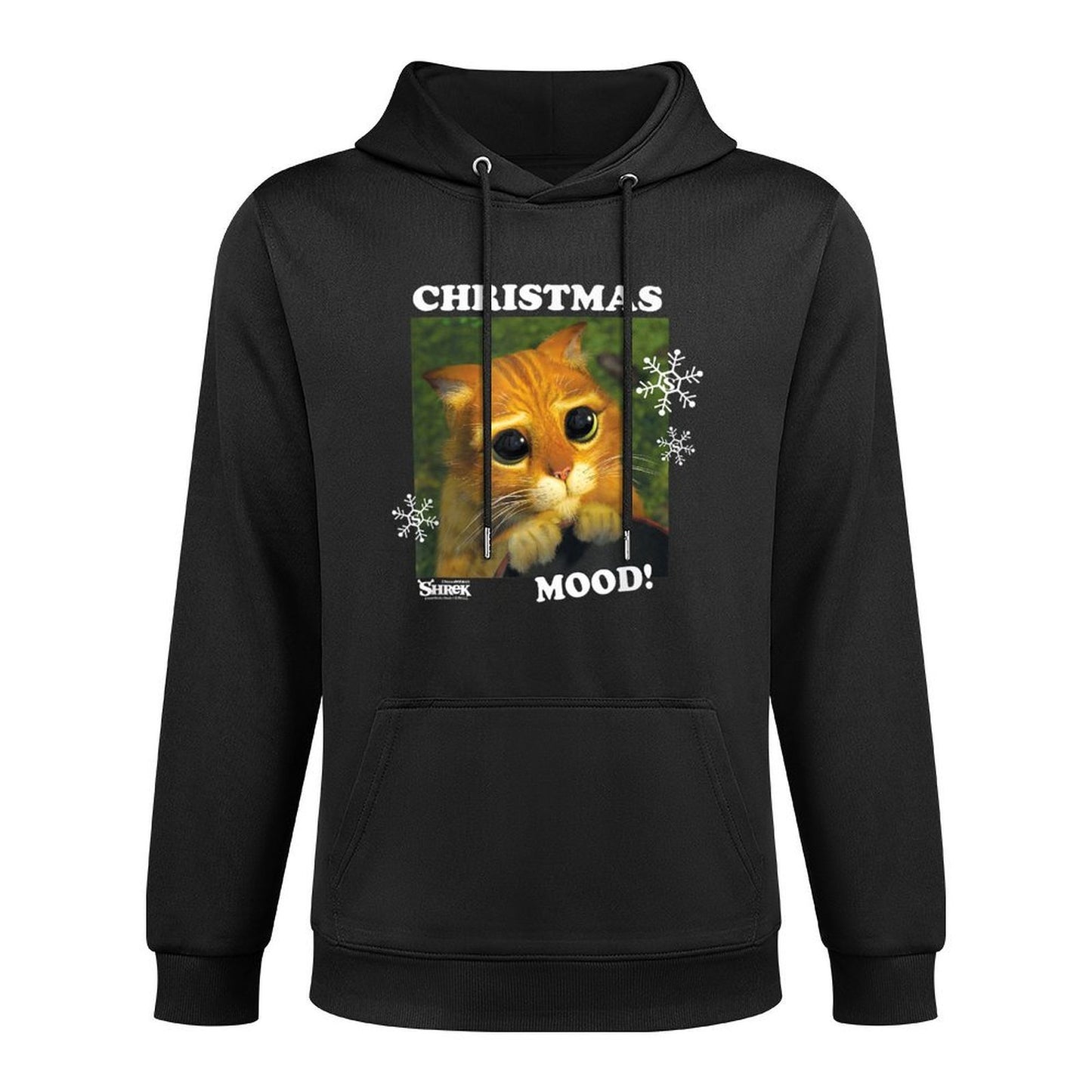 Shrek Christmas Mood Puss In Boots Machine Washable Hoodie