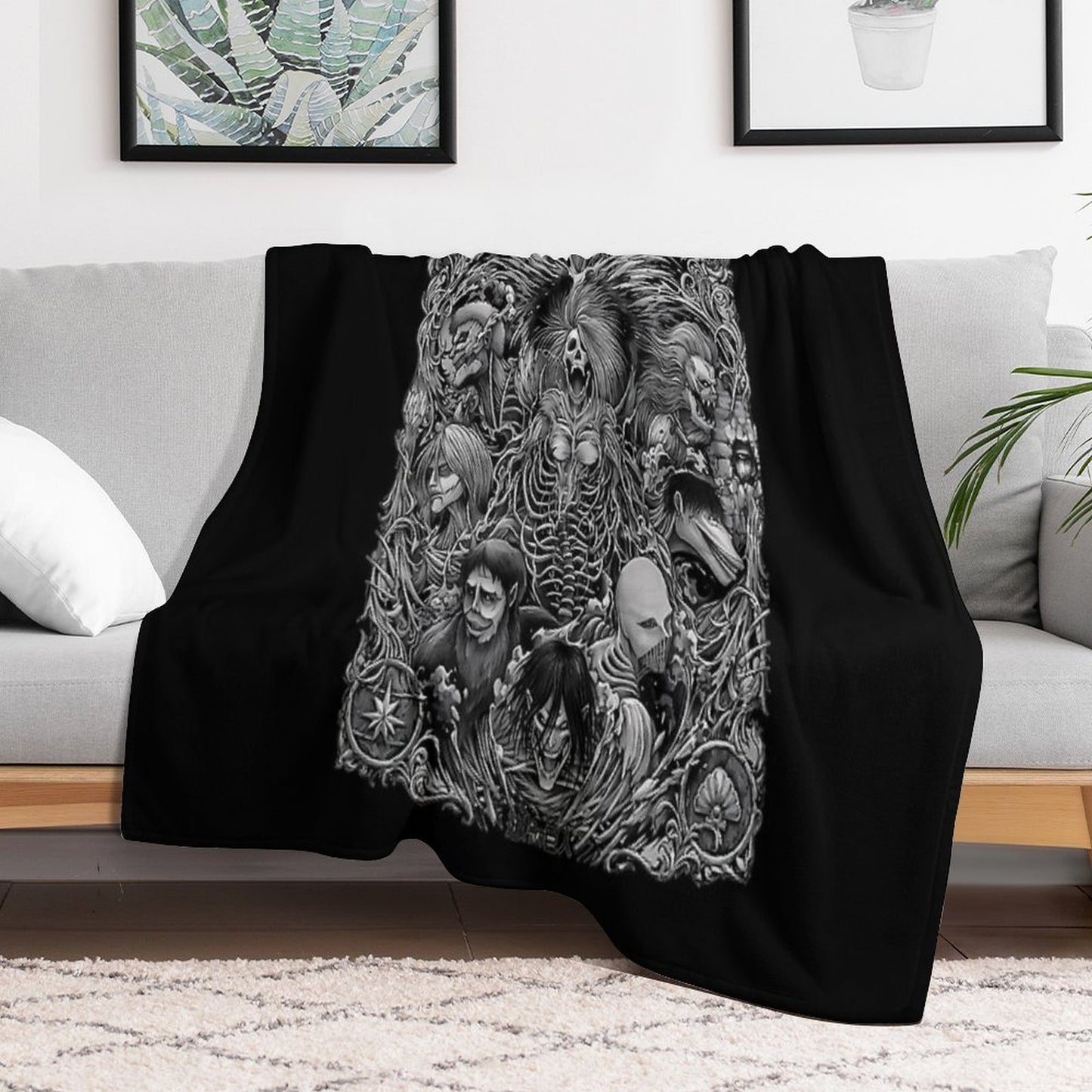 Roots Skull Throw Blanket