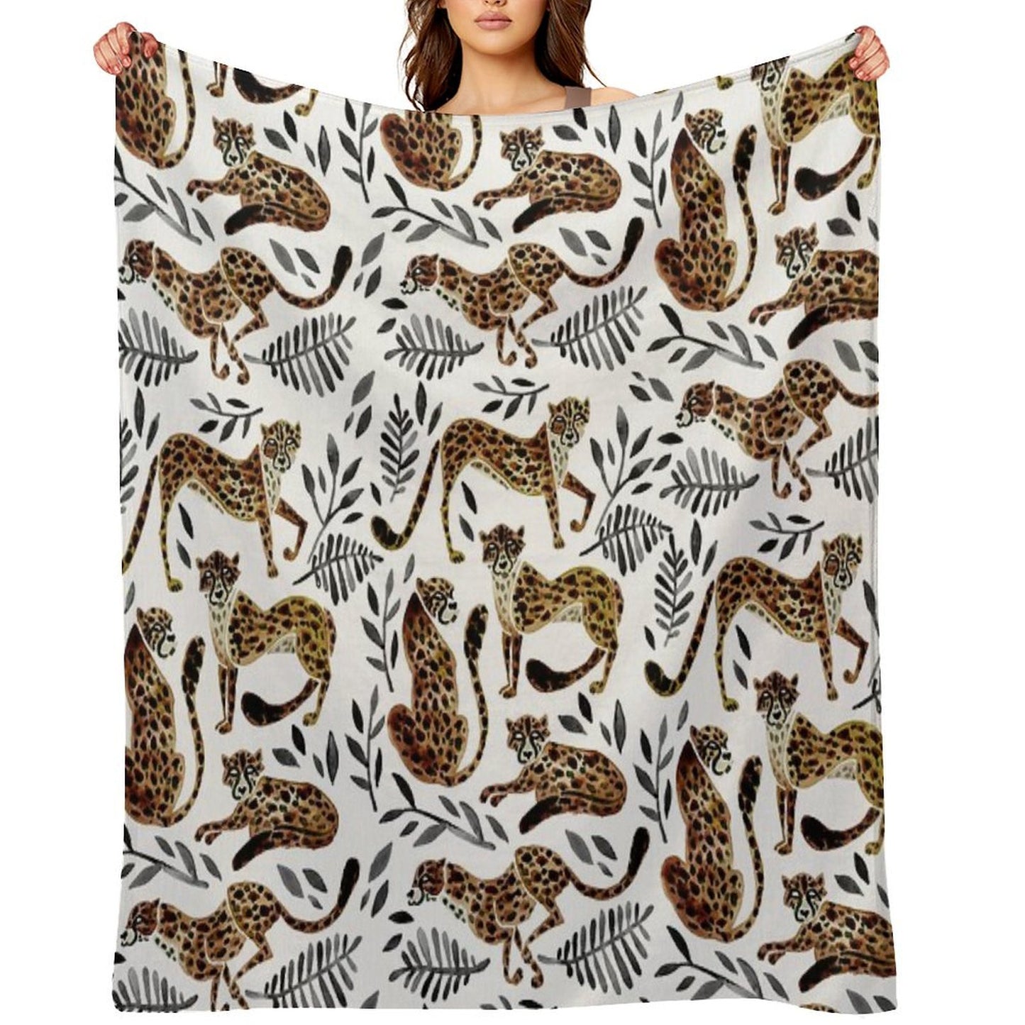 Cheetah Collection – Mocha & Black Palette Throw Blanket