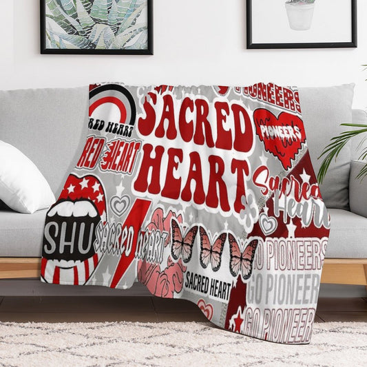 Sacred Heart Collage Throw Blanket