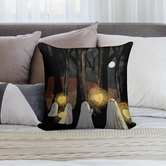 Ghost Parade Soft Anti-Pilling Throw Pillow