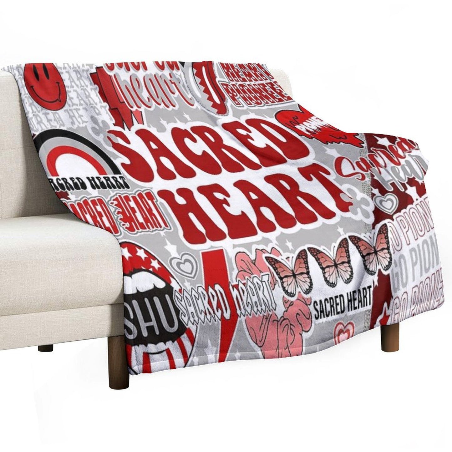 Sacred Heart Collage Throw Blanket