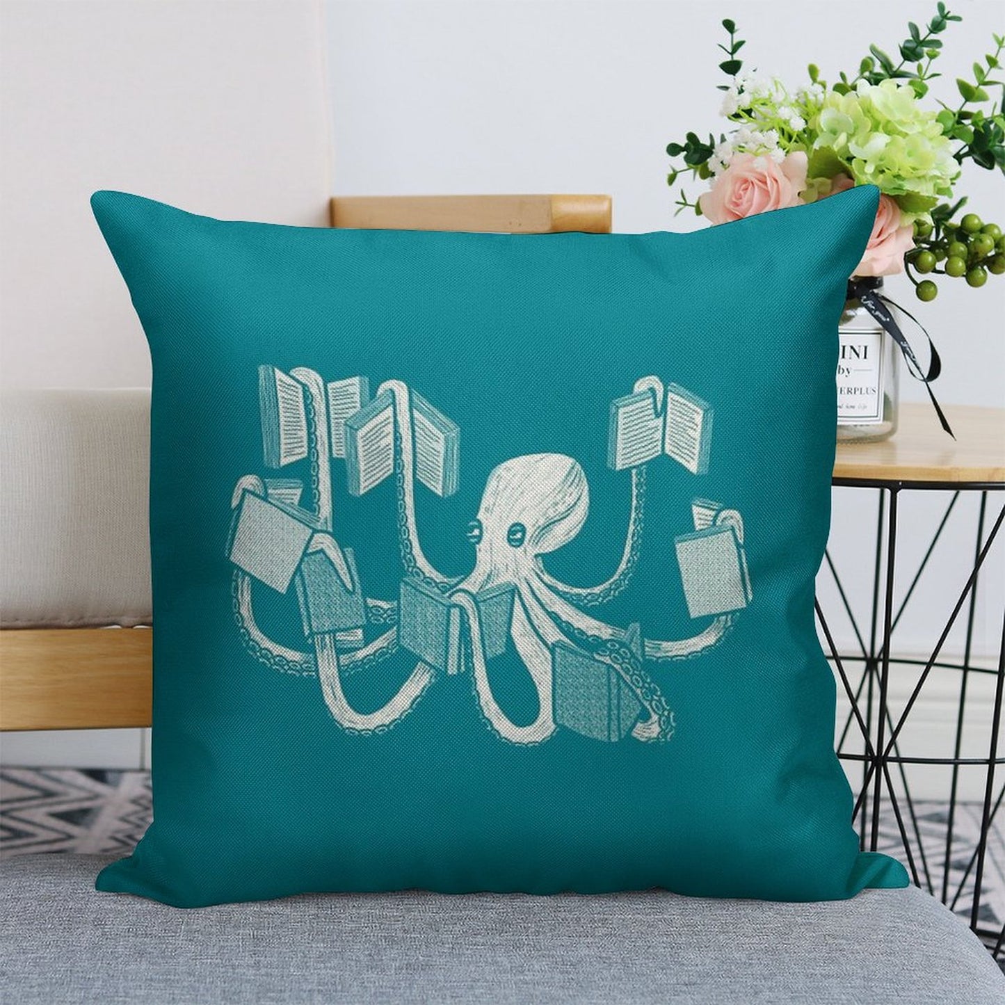 Armed With Knowledge Linen Throw Pillow Cover