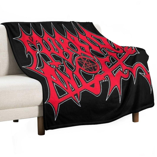 Morbid Angel Red Logo Art Throw Blanket