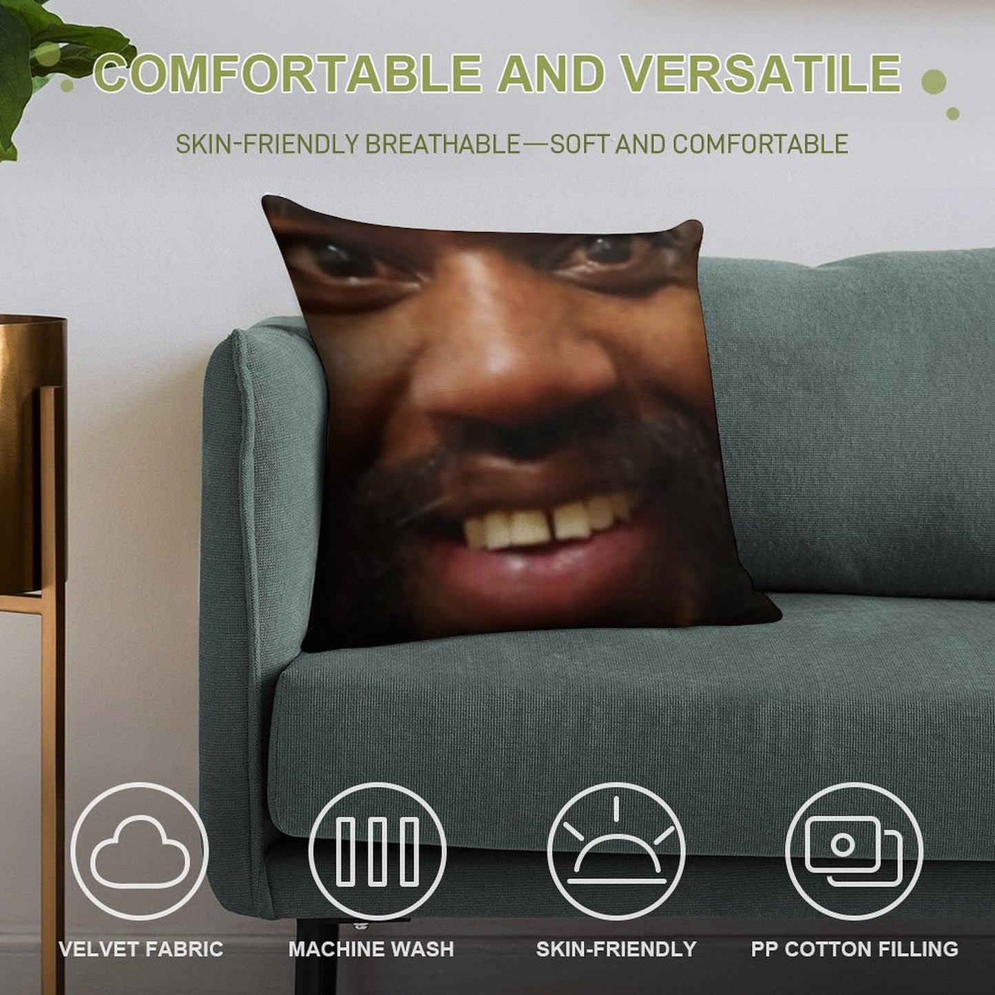 MC Ride Soft Shrink-Resistant Throw Pillow