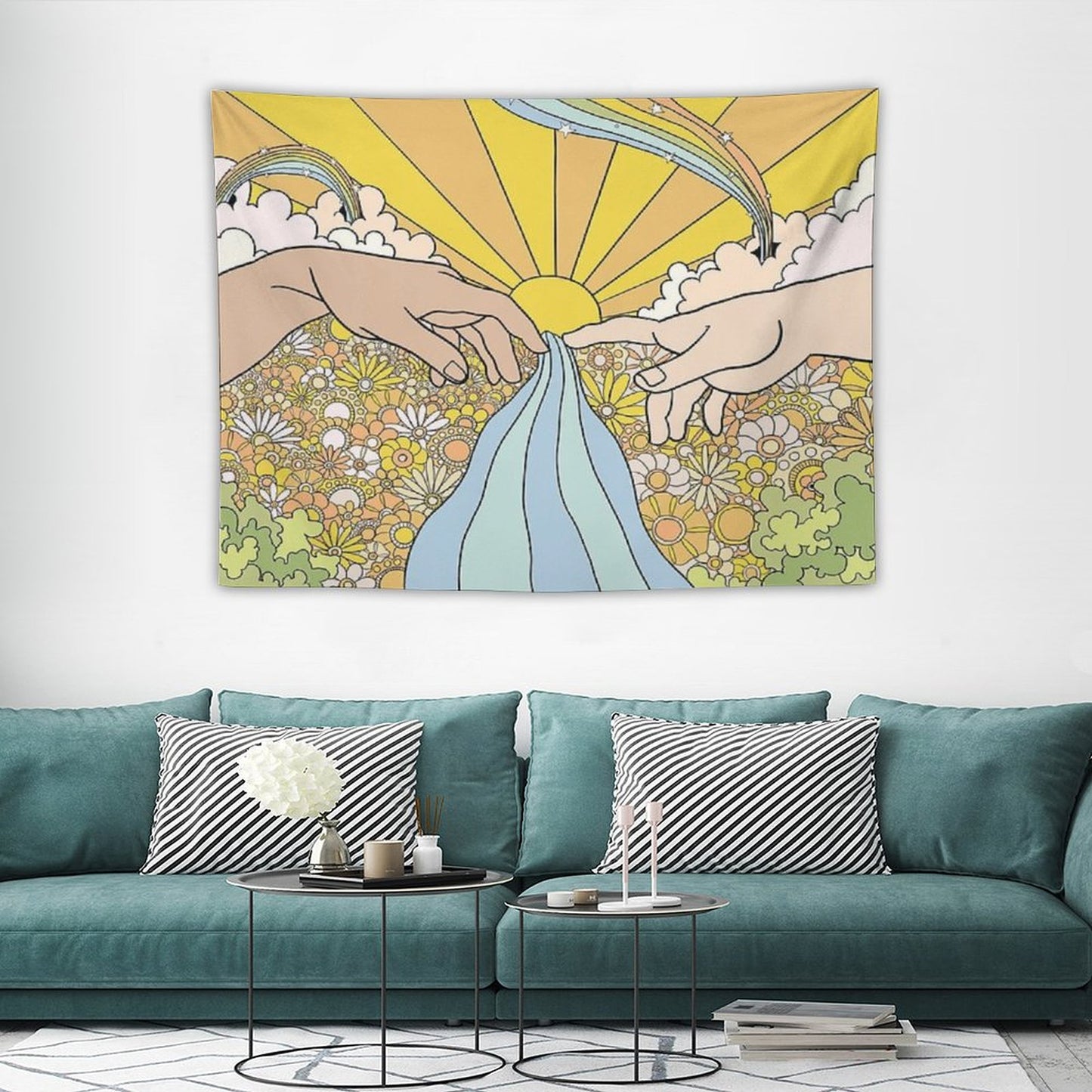 Groovy Creation of Adam Tapestry