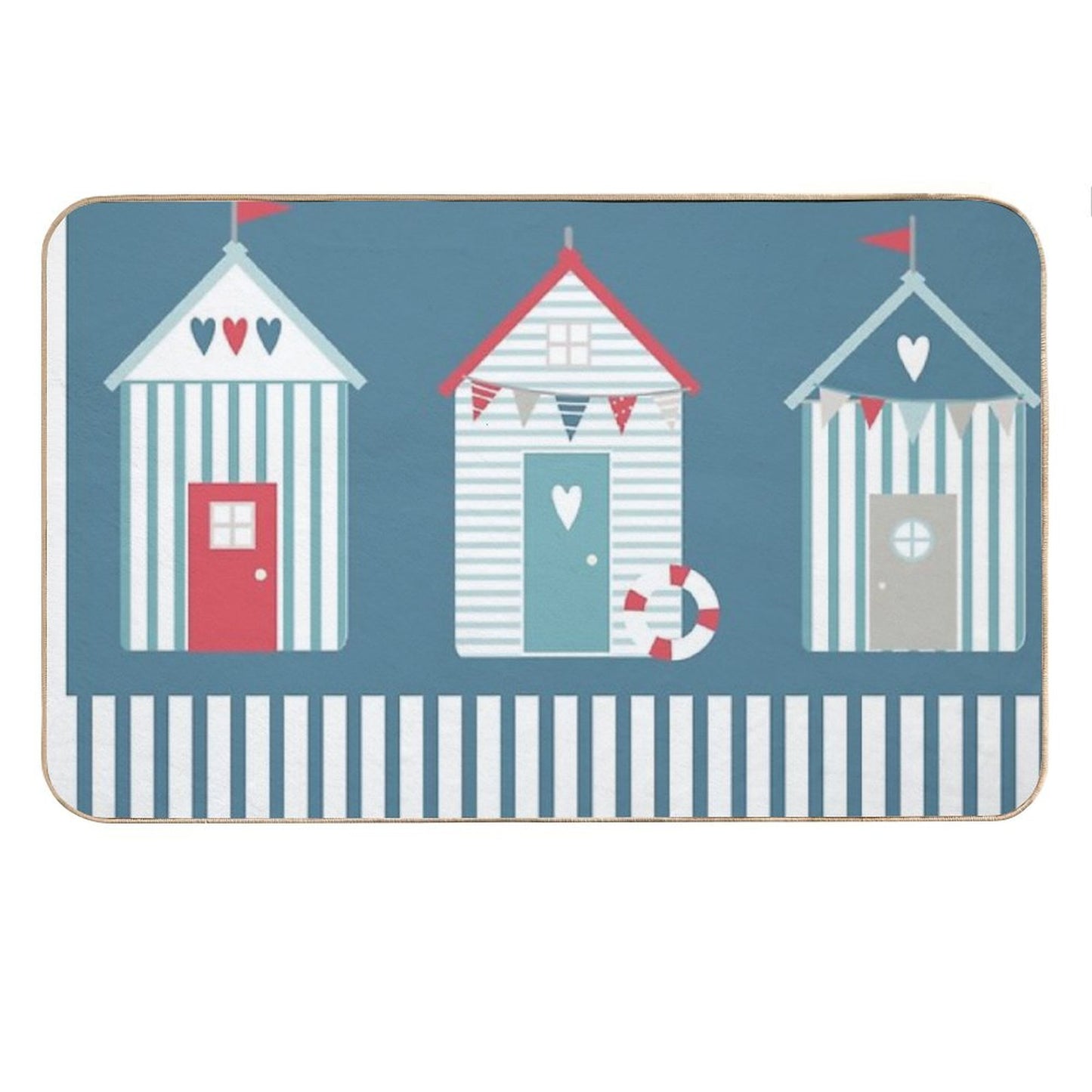 By The Sea Beach Huts Bath Mat