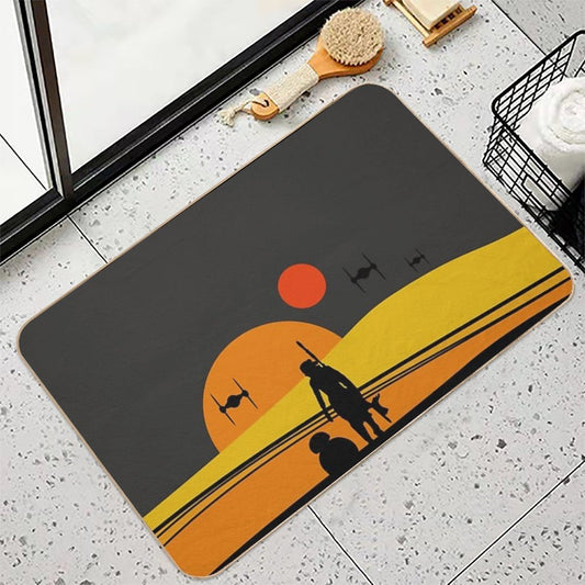 Tatooine Colorful Sunset Bath Mat