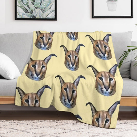 Big Floppa Throw Blanket