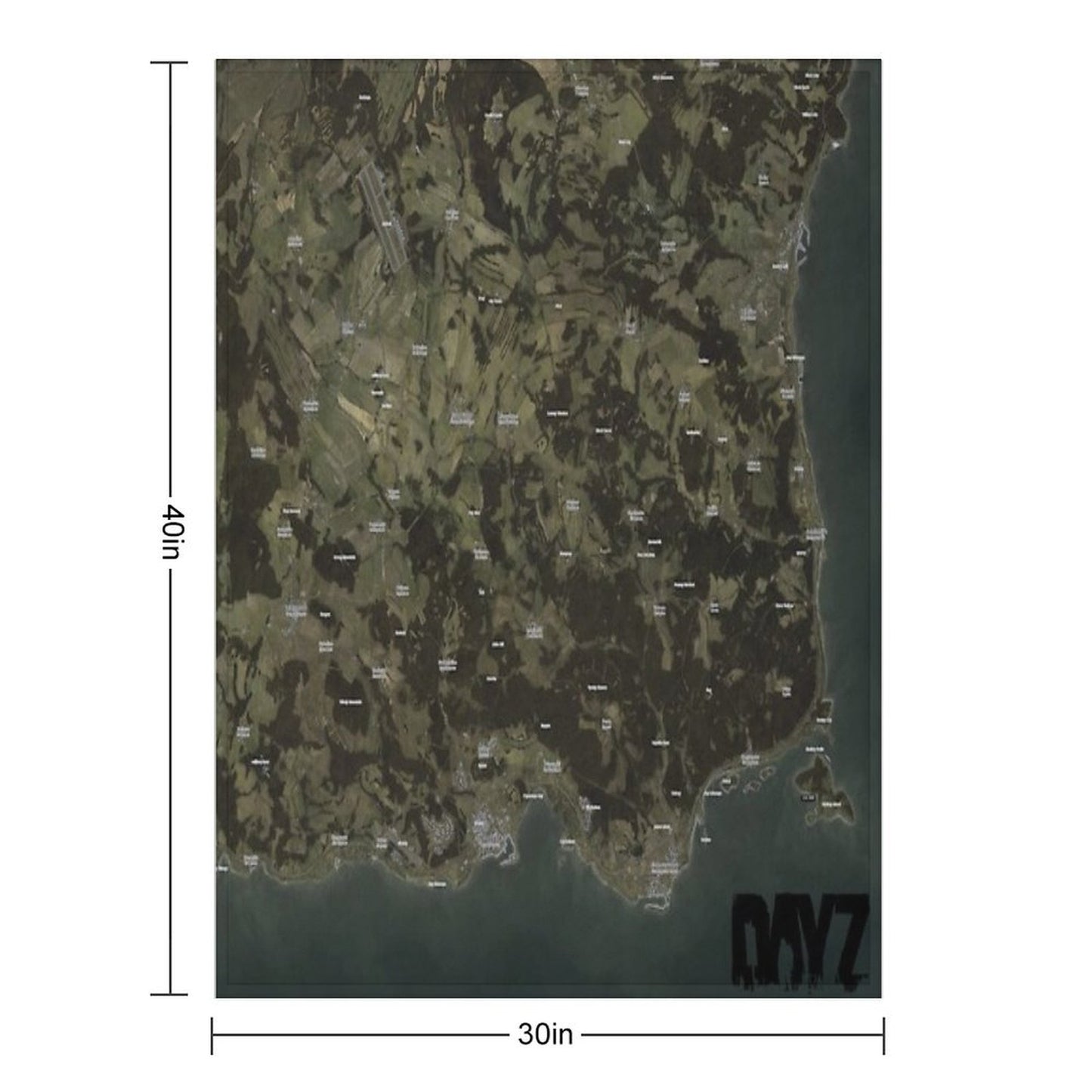 Day Z Map Throw Blanket