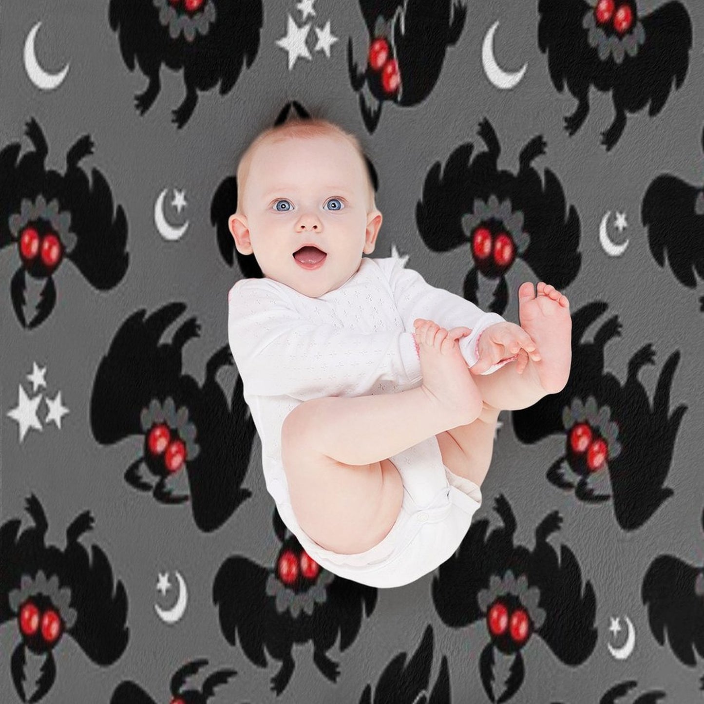 Cute Cryptids - Mothman Pattern Throw Blanket