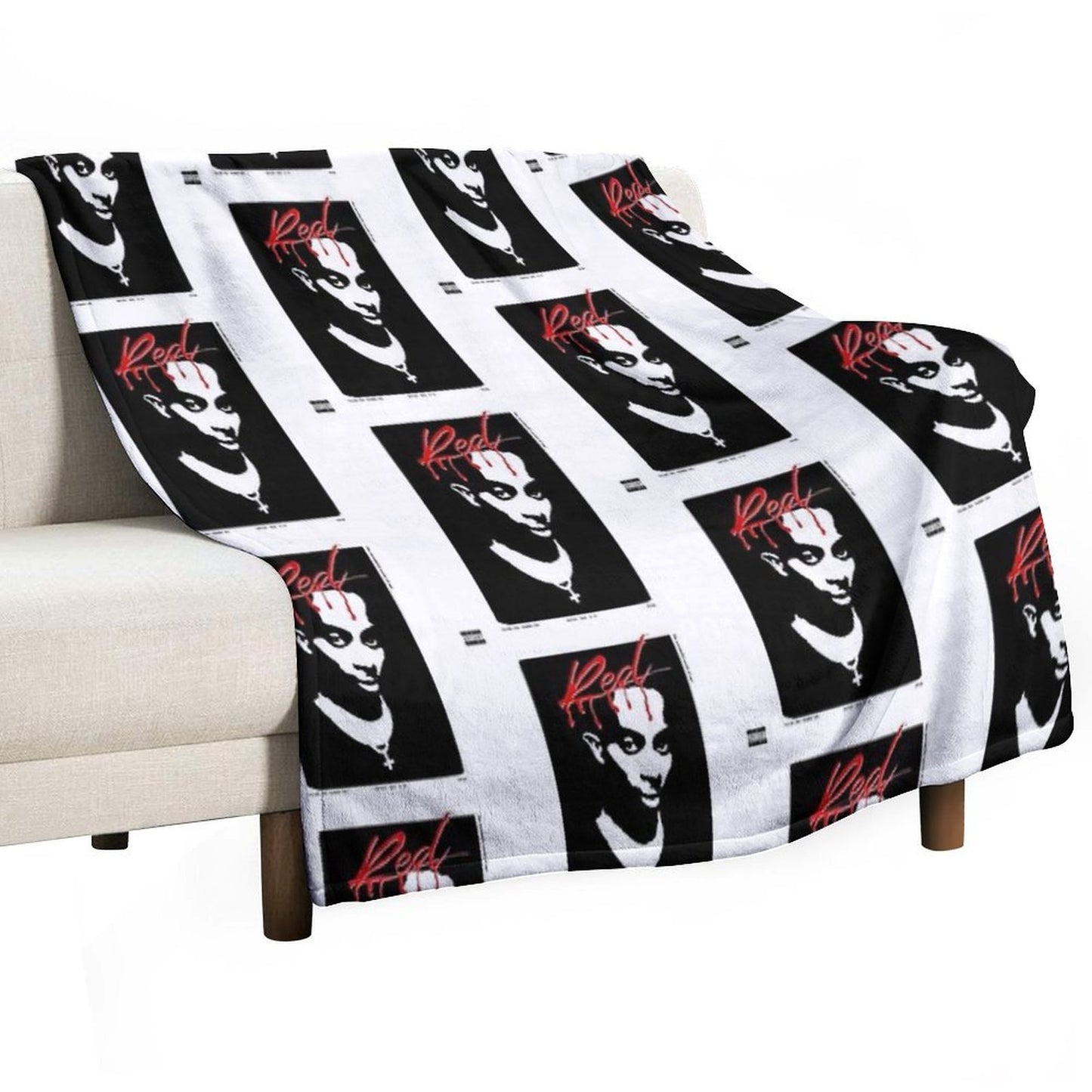 Playboi Carti Whole Lotta Red Album Cover Throw Blanket