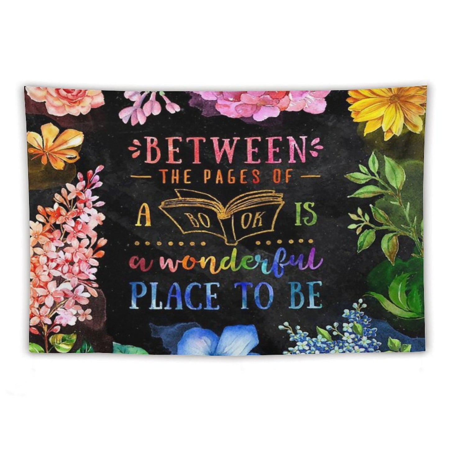 Between The Pages (black) Tapestry